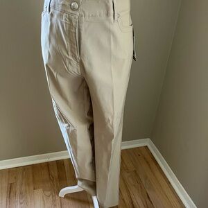 new directions Neutral Beige Straight Leg High-Waist Pants